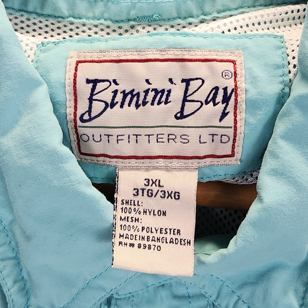 Bimini Bay Shirt Men's 3XL Light Blue Short Sleeve Button Down Vented Fishing - Picture 6 of 9